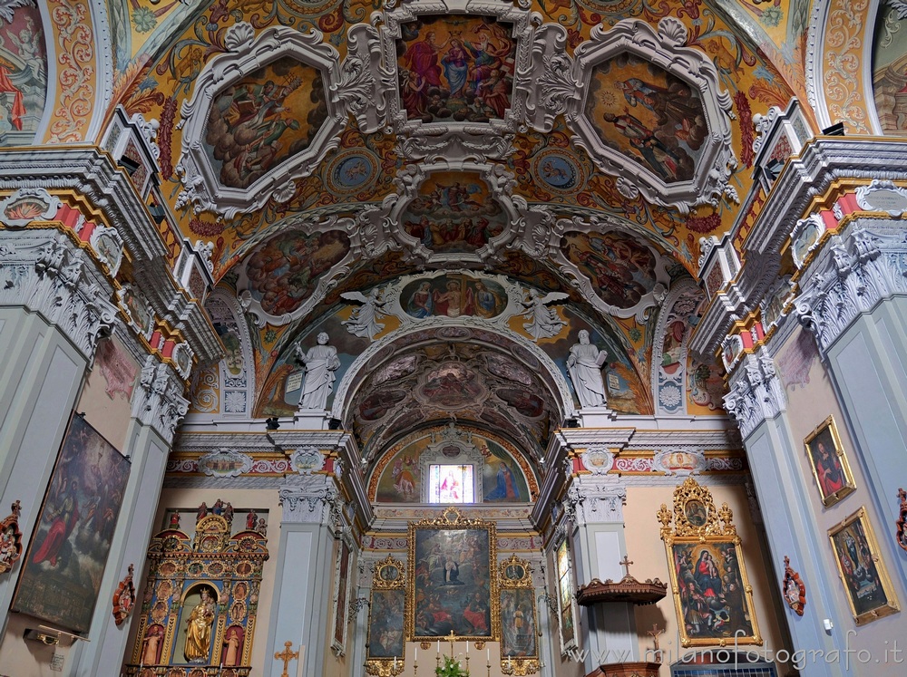 Veglio (Biella, Italy) - Interior of the Parish Church of St. John the Baptist